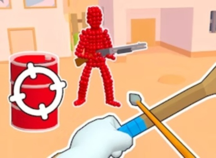 ゲームスティックマンアーチャーは赤で矢を撃ちます オンライン