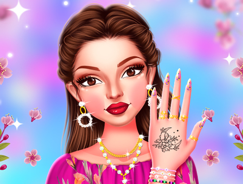 ゲーム有名人のスプリングマニキュアデザイン オンライン