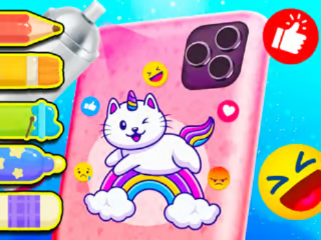 ゲーム塗り絵：電話ケース オンライン