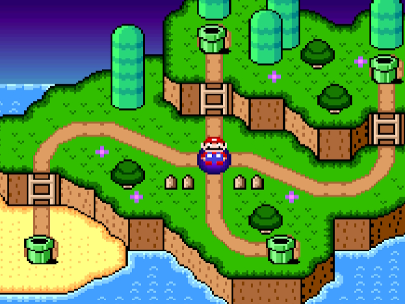 ゲーム4つの鍵のスーパーマリオワールドの伝説オンライン