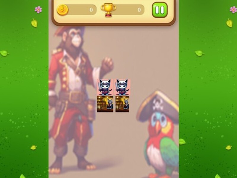 ゲーム海賊猫の記憶の一致オンライン