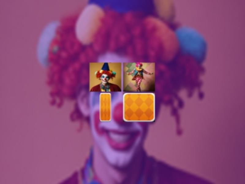 ゲームピエロメモリマッチオンライン