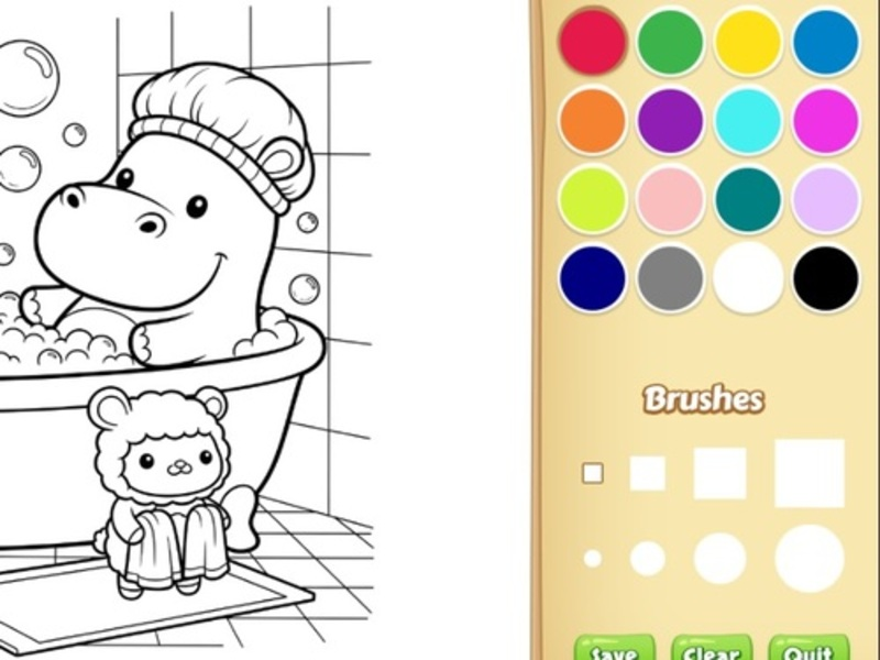 ゲーム子供のための居心地の良い友達の塗り絵オンライン