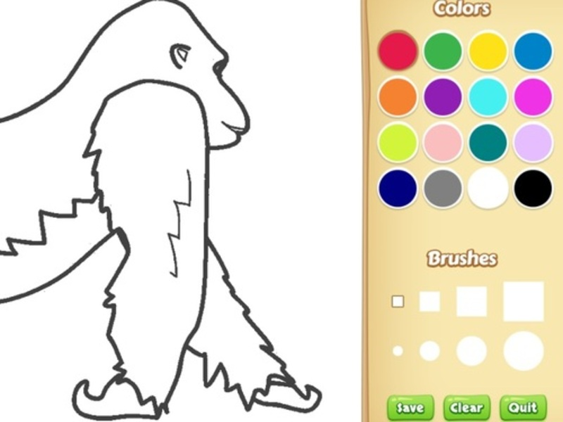 ゲーム子供のためのゴリラの塗り絵オンライン