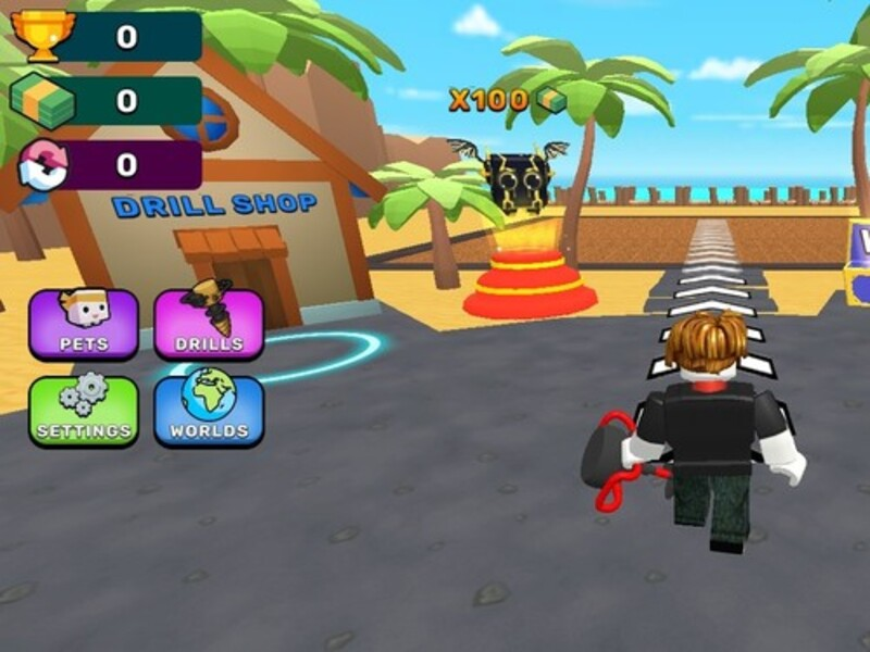 ゲームObby：地球の中心に掘り下げますオンライン