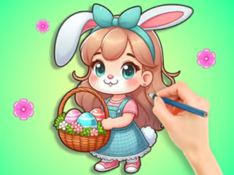 ゲーム塗り絵：イースターエッグズDIYオンライン