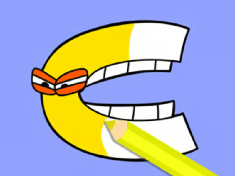 ゲーム塗り絵：アルファベットの伝承cオンライン