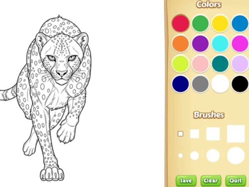 ゲーム野生動物の塗り絵オンライン