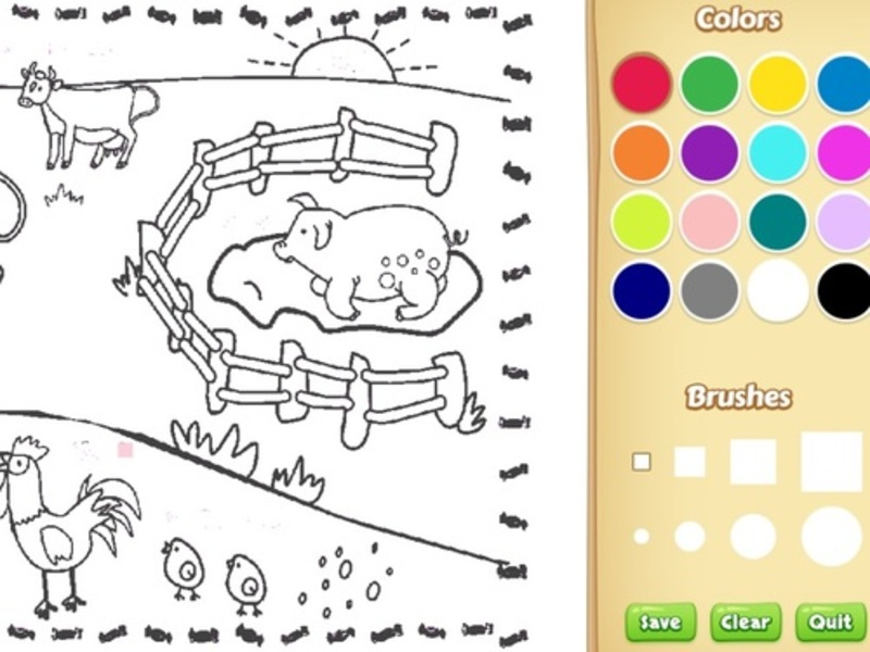 ゲーム子供向けの農業塗り絵オンライン