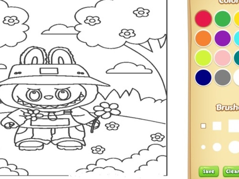 ゲーム子供のためのかわいいラブブの塗り絵オンライン