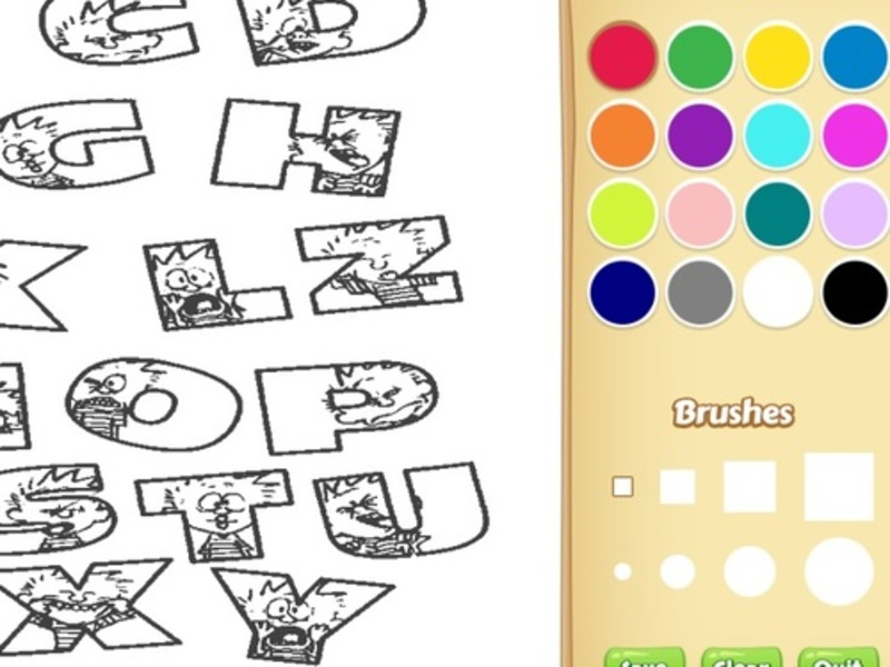 ゲーム子供向けのアルファベット動物塗り絵オンライン
