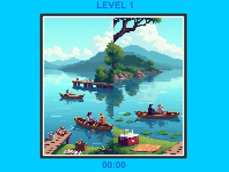 ゲームピクセルスライドパズルオンライン