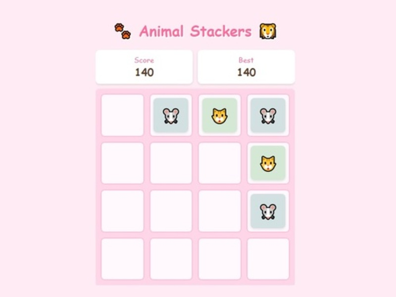 ゲーム動物の積み上げオンライン