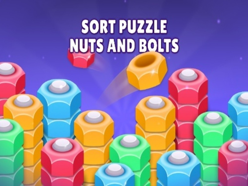 ゲームパズルナットとボルトをソートしますオンライン
